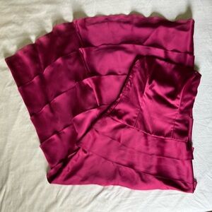 Vintage L’azaro Elegant Magenta Strapless Dress